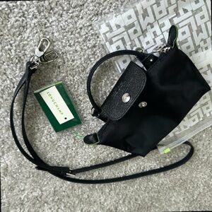 Longchamp XS Energy Mini Bag – Black with Neon Accents, NWT ✨